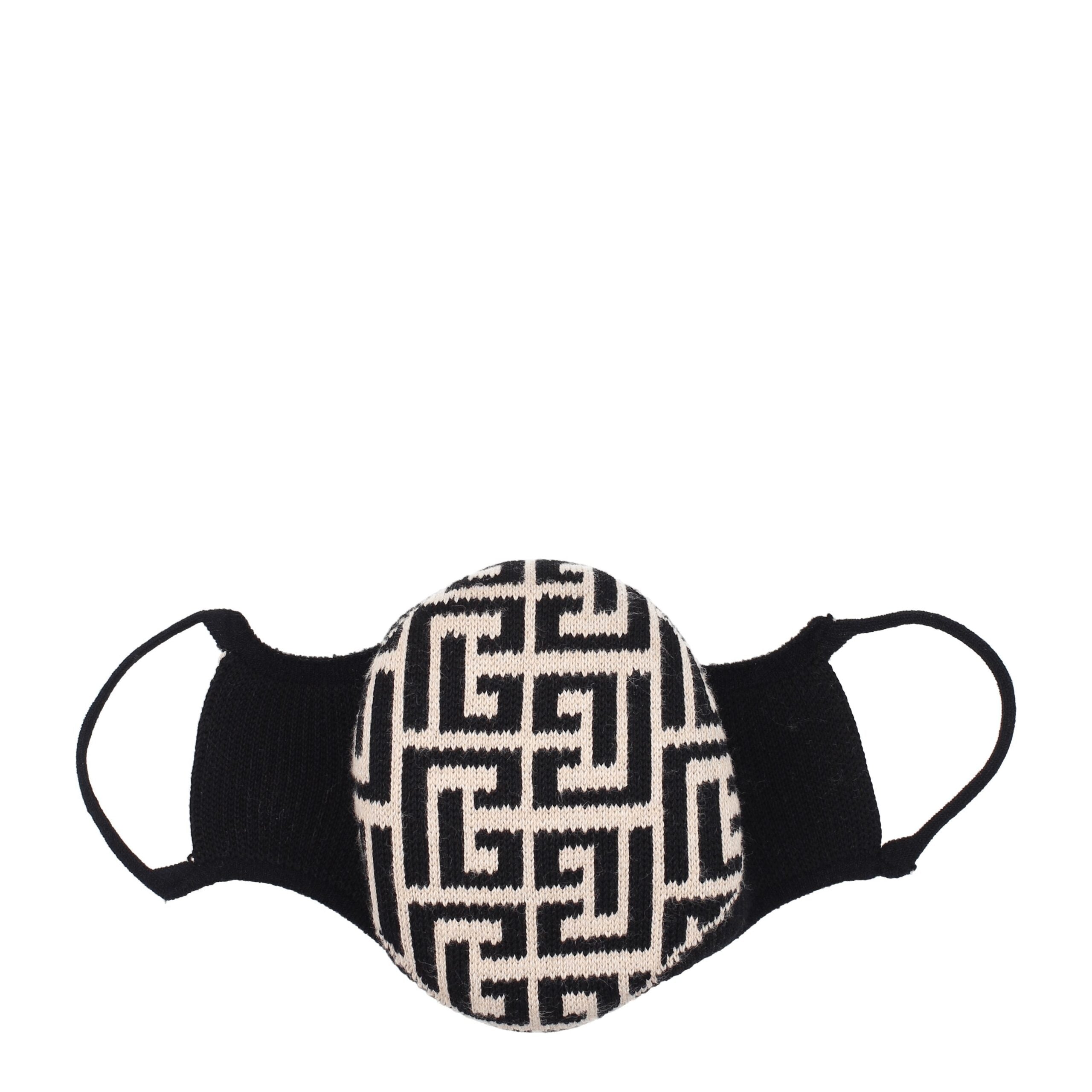 Beige Cotton Facemask by Balmain