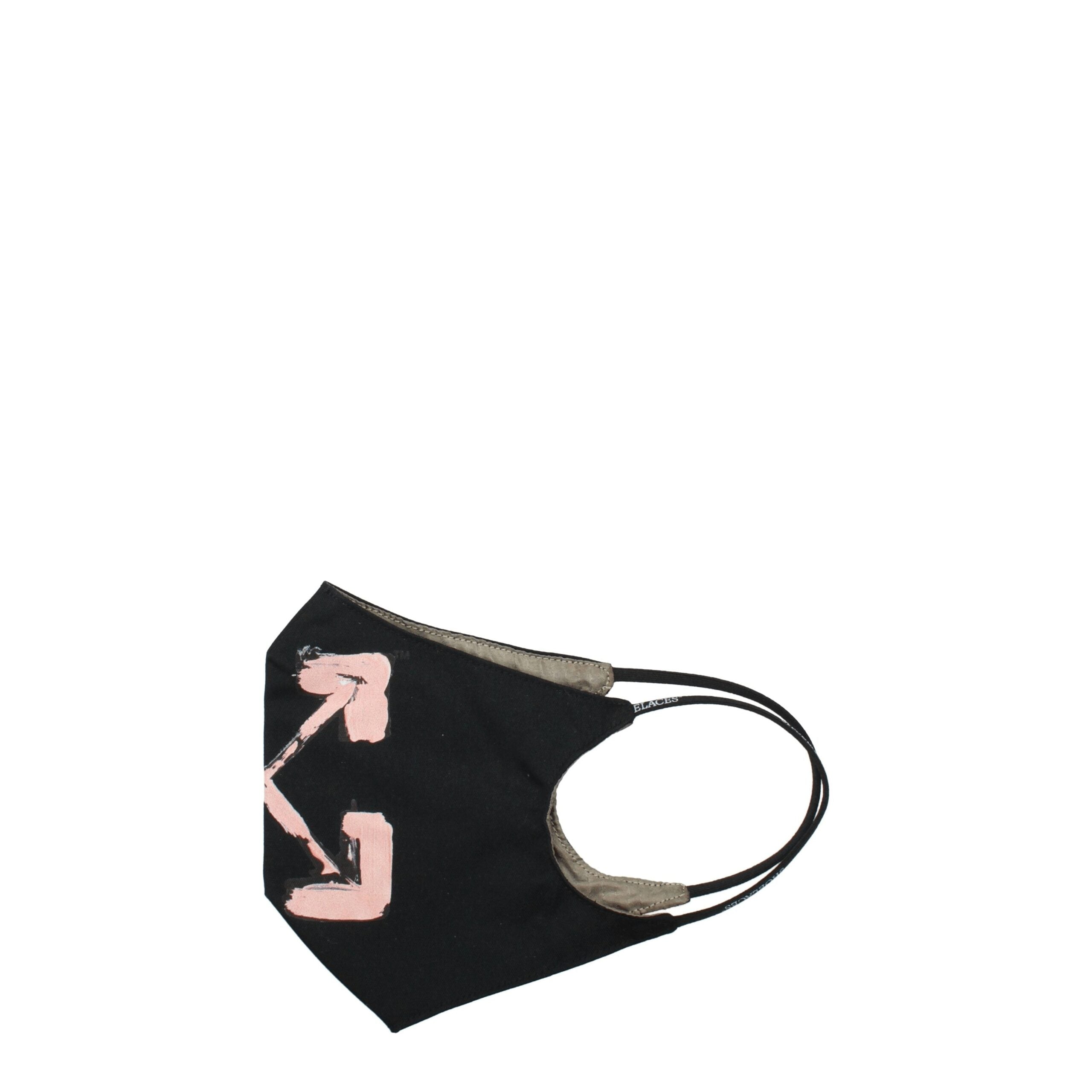 Schwarze Baumwoll-Gesichtsmaske mit Logo auf der Vorderseite