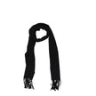 Black Cashmere ScarfDescription: The product with MPN OMMA035KNI0011011 and code F76345 cashmere in black is a scarves designed by Off-White. It has features like fringes. Additional Info: Style: Casual Materials: Cashmere Measurements: 30×200 cm Composit