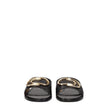 Black Leather SlippersDescription: The product with MPN OWIC015LEA0031076 and code F76758 leather in black is a slippers and clogs designed by Off-White. Additional Info: Color details: Gold Style: Casual Materials: Leather Shoe sole: Leather Shoe tip: Op