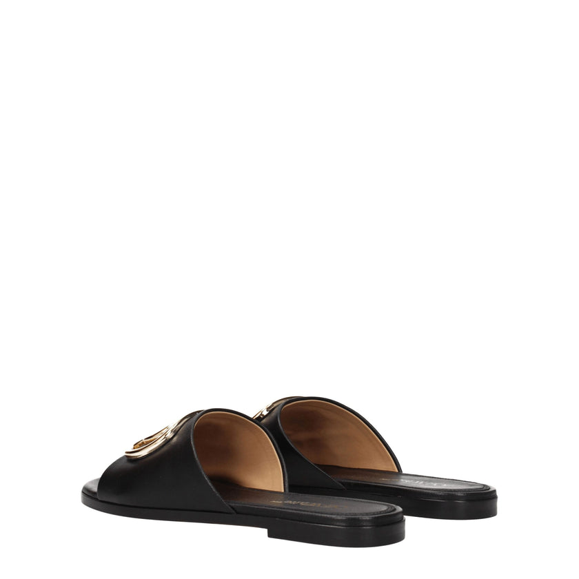 Black Leather SlippersDescription: The product with MPN OWIC015LEA0031076 and code F76758 leather in black is a slippers and clogs designed by Off-White. Additional Info: Color details: Gold Style: Casual Materials: Leather Shoe sole: Leather Shoe tip: Op
