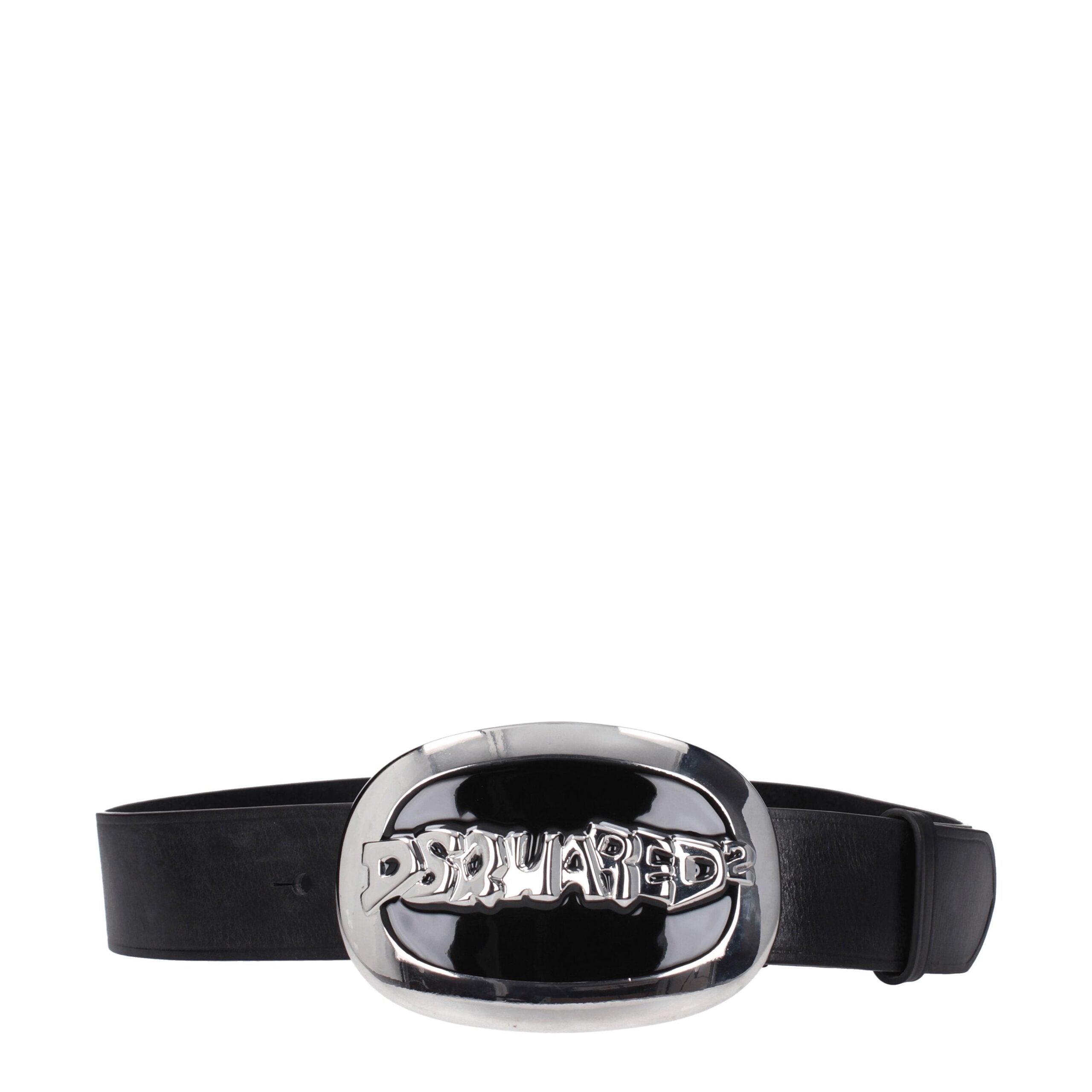 Black Leather BeltDescription: The product with MPN BEW039912900001M1510 and code F78408 leather in black is a belts designed by Dsquared2. It has features like vintage effect, front logo. Additional Info: Style: Country Belt height: 4.3 cm Closing type: