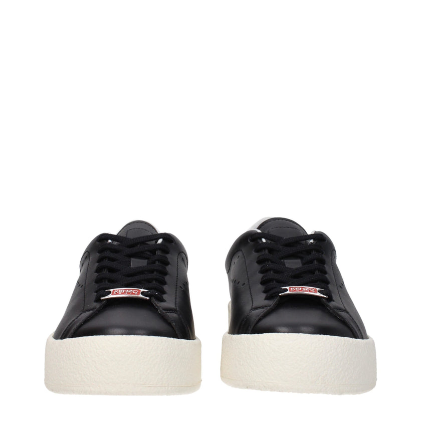 Black Leather Low Top SneakersDescription: The product with MPN FC62SN030L5099 and code F79966 leather in black is a sneakers designed by Kenzo. It has features like side logo, front logo, back logo. Additional Info: Style: Sporty Glam Closing type: Lace