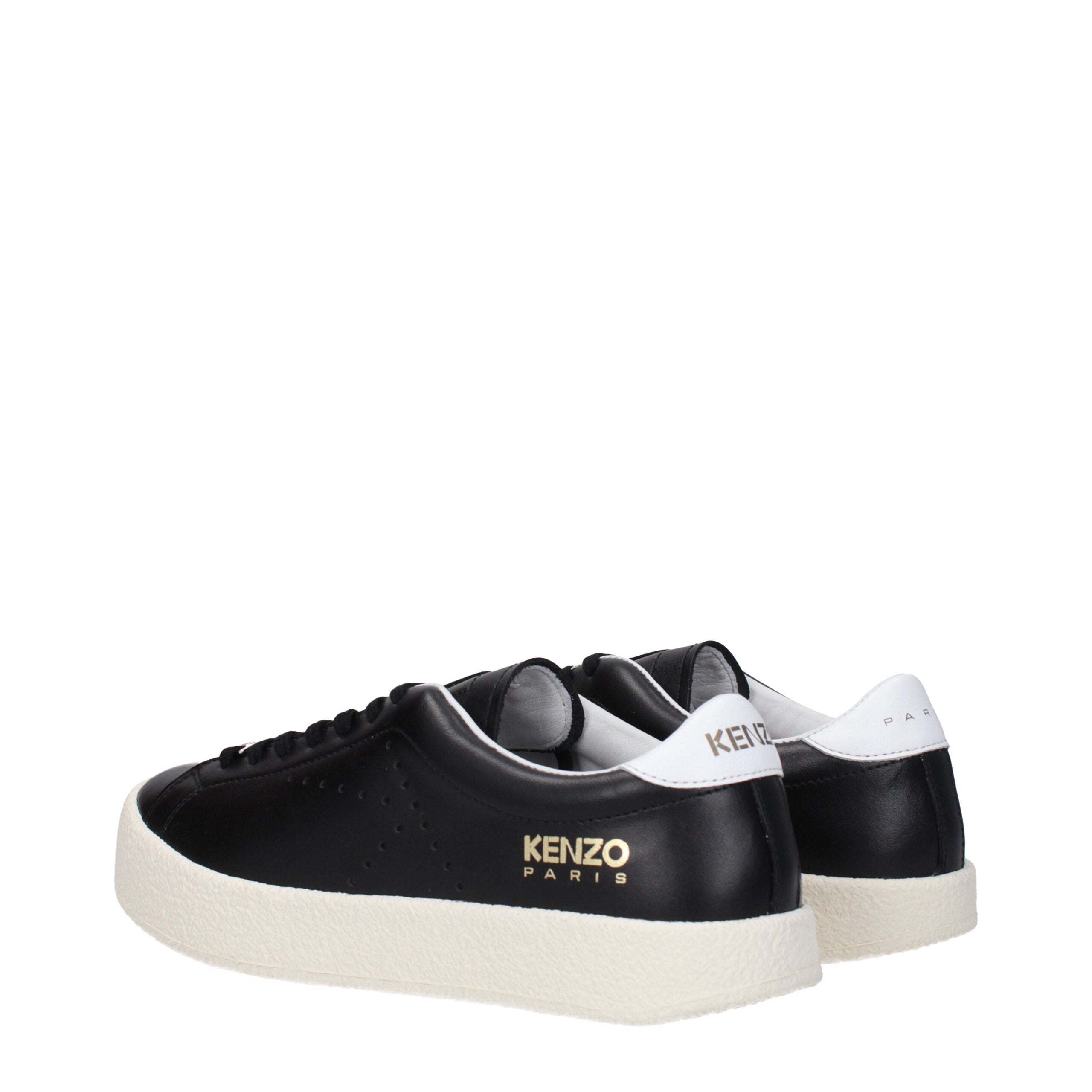 Black Leather Low Top SneakersDescription: The product with MPN FC62SN030L5099 and code F79966 leather in black is a sneakers designed by Kenzo. It has features like side logo, front logo, back logo. Additional Info: Style: Sporty Glam Closing type: Lace