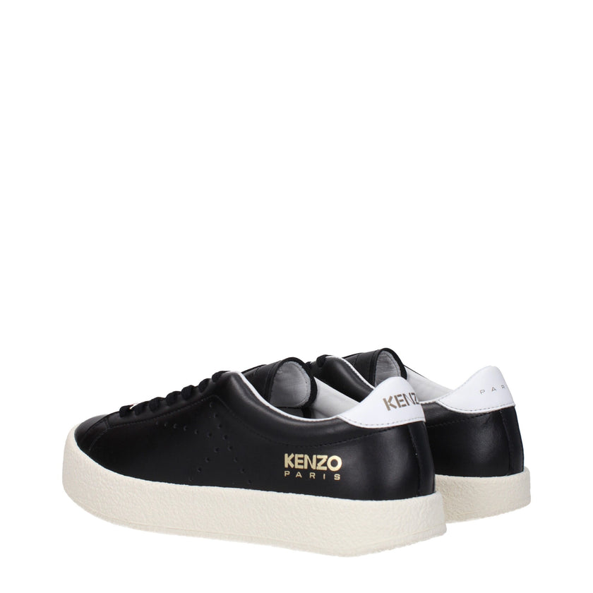 Black Leather Low Top SneakersDescription: The product with MPN FC62SN030L5099 and code F79966 leather in black is a sneakers designed by Kenzo. It has features like side logo, front logo, back logo. Additional Info: Style: Sporty Glam Closing type: Lace