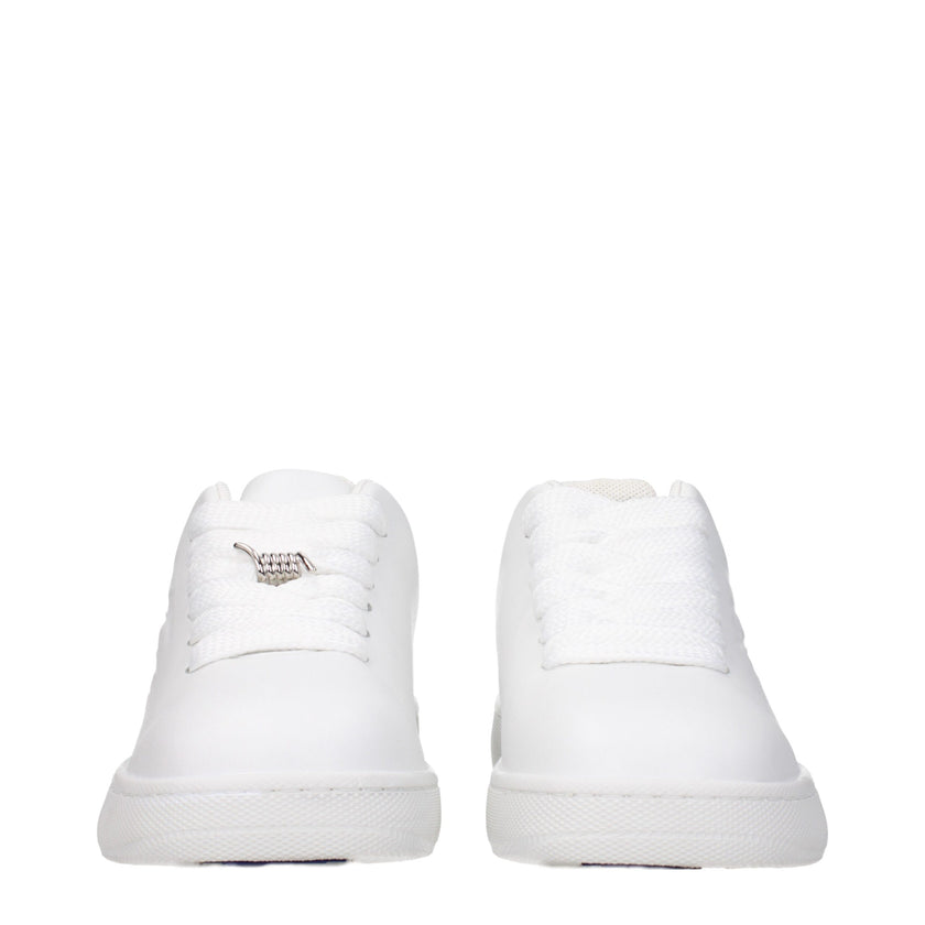 White Leather Low Top SneakersDescription: The product with MPN 8083326 and code F80773 leather in white is a sneakers designed by Burberry. It has features like side detail. Additional Info: Style: Sporty Glam Closing type: Lace up Closure Shoe sole: Rub