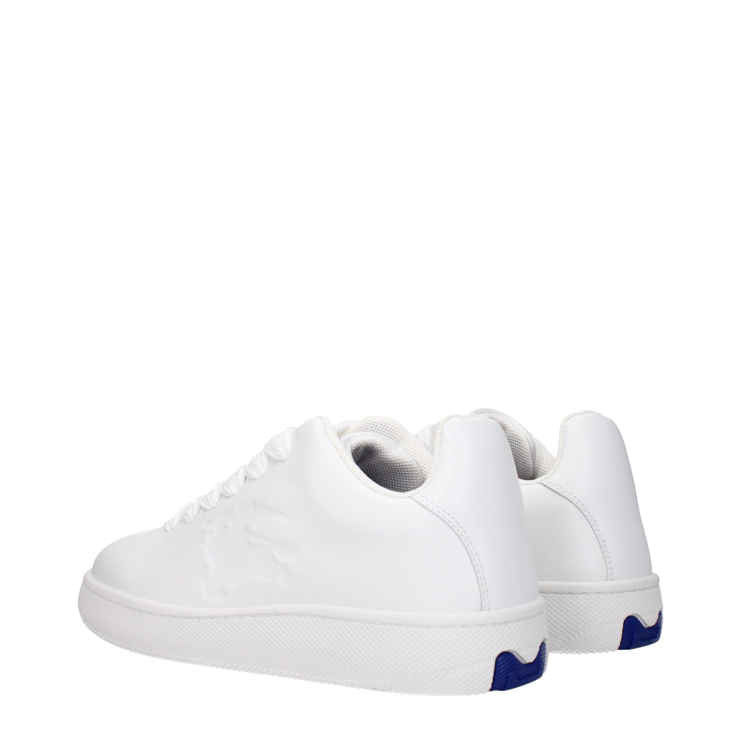 White Leather Low Top SneakersDescription: The product with MPN 8083326 and code F80773 leather in white is a sneakers designed by Burberry. It has features like side detail. Additional Info: Style: Sporty Glam Closing type: Lace up Closure Shoe sole: Rub