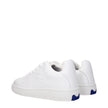 White Leather Low Top SneakersDescription: The product with MPN 8083326 and code F80773 leather in white is a sneakers designed by Burberry. It has features like side detail. Additional Info: Style: Sporty Glam Closing type: Lace up Closure Shoe sole: Rub