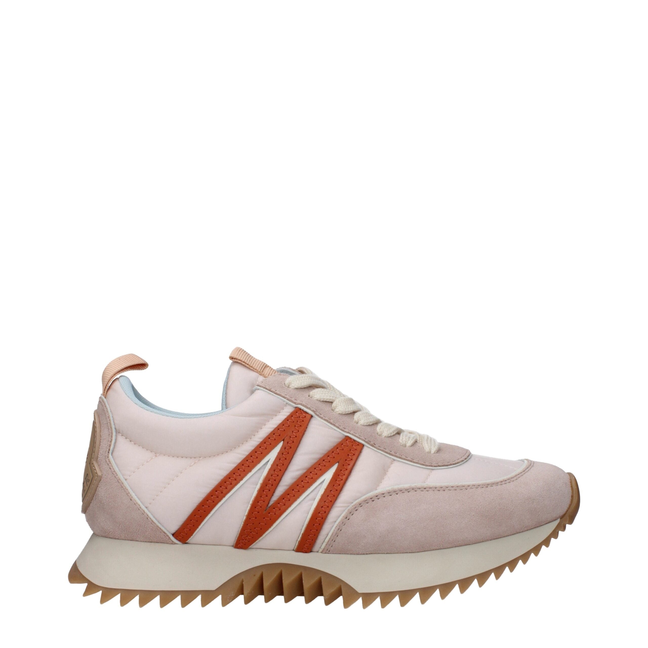 Pink Synthetic Chunky Sneakers with Logo
