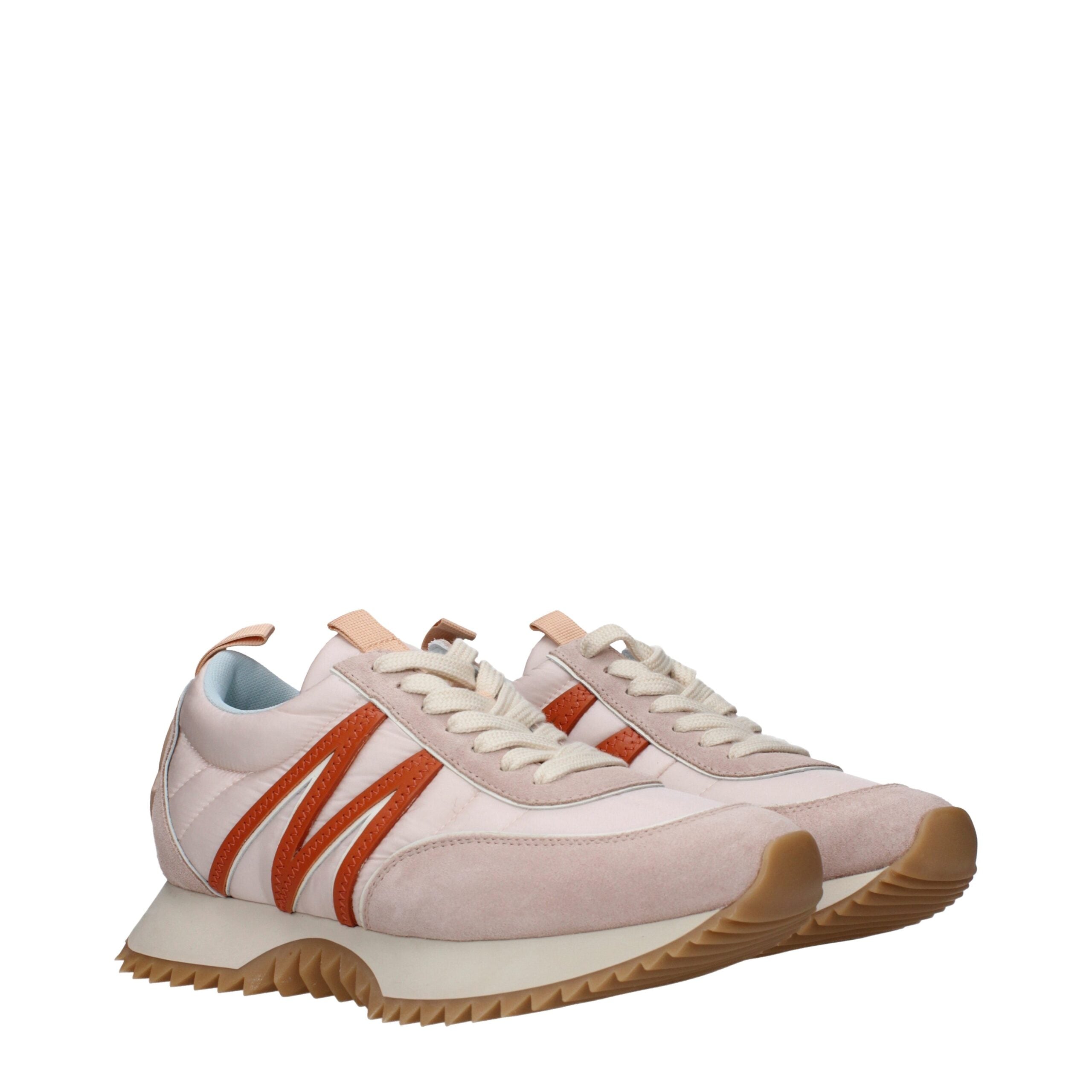 Pink Synthetic Chunky Sneakers with Logo