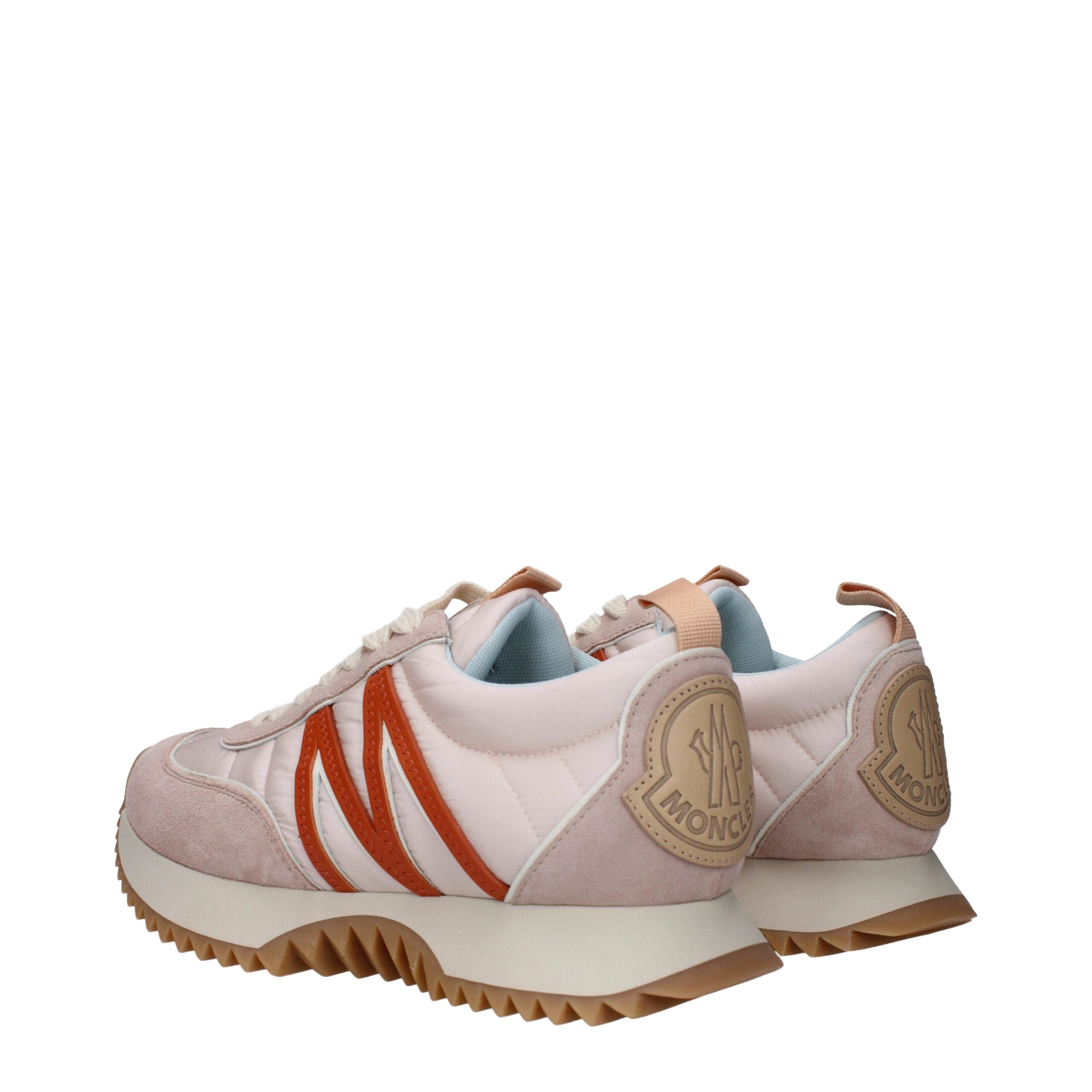 Pink Synthetic Sneakers with Logo by Moncler