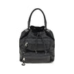 Black Polyamide Backet BagGucci’s Nylon Bucket Bag combines practicality and iconic style. Featuring a rigid handle and drawstring closure, it has two front zippered pockets for functional organization. The design is embellished with the iconic all-over G