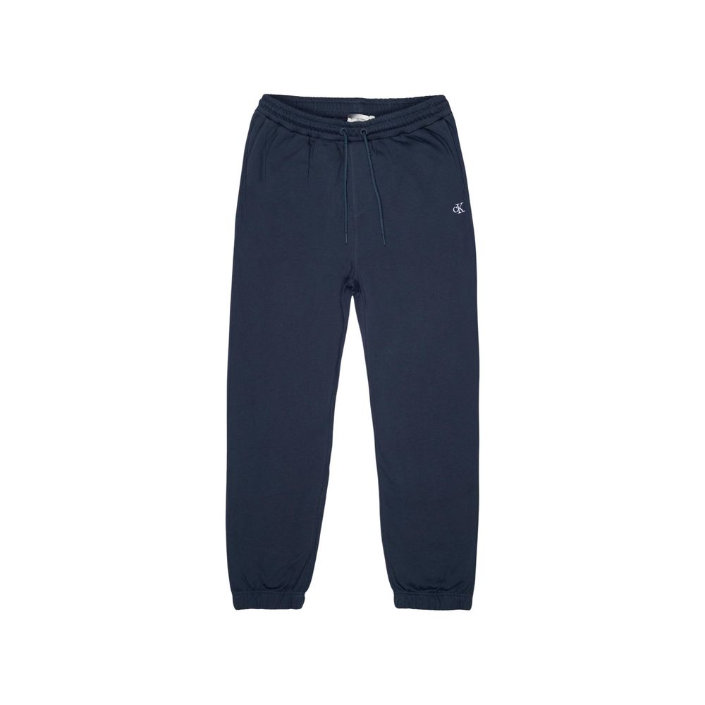 Blue Organic Cotton Joggers Workout PantThe Calvin Klein Jeans NEW YORK SCRIPT SWEA J30J326881 men’s sweatpants are crafted from 100% organic cotton, ensuring a naturally soft feel and a focus on sustainability. This model features a comfortable fit with