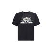 Black Cotton T-ShirtCotton Happy Tiger T-Shirt by Kenzo features a ribbed crew neck for lasting comfort. The garment features a bold tiger print on both the front and back, the brand’s iconic symbol, accompanied by the iconic contrasting monogram on the f