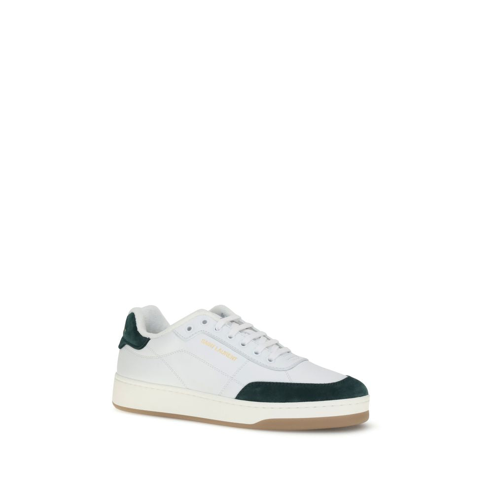 White Calf Leather Bos Taurus Low Top SneakersSaint Laurent’s SL61 Sneakers combine clean styling with refined details. Featuring a flat sole and lace-up closure, they feature logos on the side and heel, while the suede panel adds a touch of texture and s