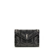 Black Lamb Ovis Aries Aries Shoulder BagThe medium Lou Lou Shoulder Bag by Saint Laurent is an icon of contemporary elegance. Made of quilted and padded fabric, it combines softness and structure in a sophisticated design. The magnetic closure ensures pra