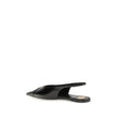 Black Calf Leather Bos Taurus Ballet FlatsSaint Laurent’s Babylon Ballerinas reinterpret classic elegance with a distinctive modern twist. Open at the back, they feature a sleek silhouette thanks to an elongated cut-out toe, embellished with the iconic CA