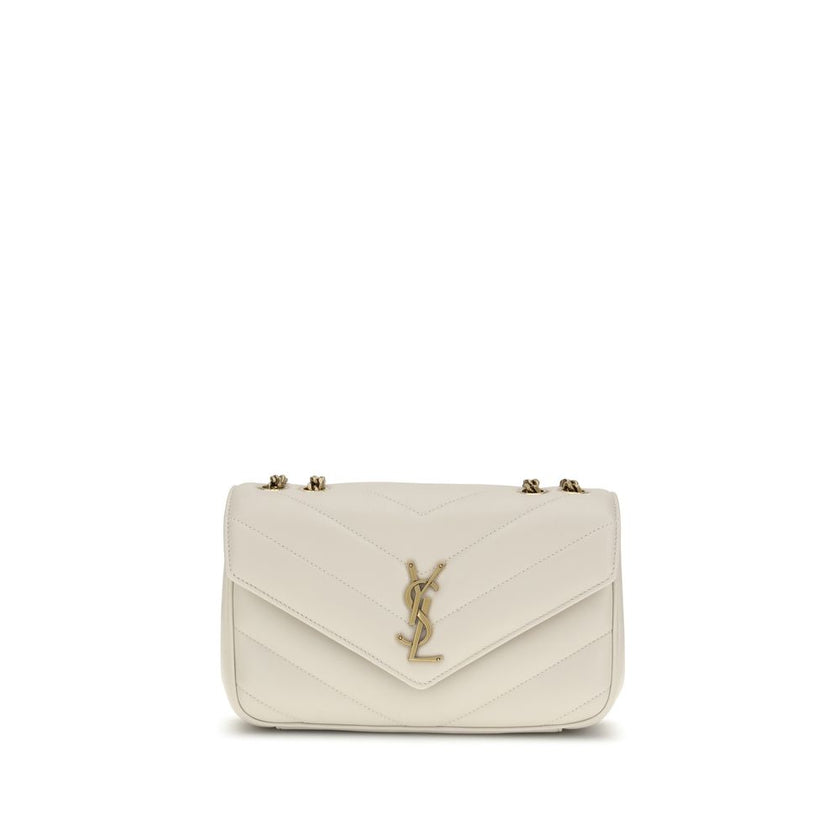 Cream Lamb Ovis Aries Aries Shoulder BagThe LouLou Shoulder Bag by Saint Laurent is an icon of timeless elegance. Crafted with the unmistakable quilted design, it features a front closure with magnetic flap embellished with the brass logo applied on the f