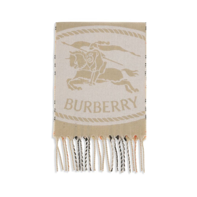 Knight Stamp reversible ScarfThe Burberry Knight Stamp Reversible Cashmere Scarf combines tradition and softness in a refined design. One side features the Burberry logo in jacquard, while the interior is decorated with the iconic Burberry Check pattern.