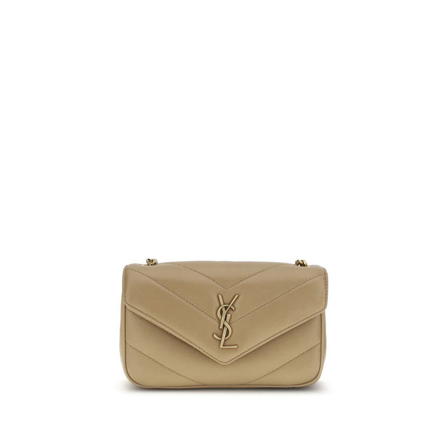 Beige Lamb Ovis Aries Aries Shoulder BagSaint Laurent’s Lou Lou lambskin Shoulder Bag is an elegant and sophisticated accessory. The quilted leather design is embellished with the iconic YSL logo plaque embossed on the front, while the front closure with