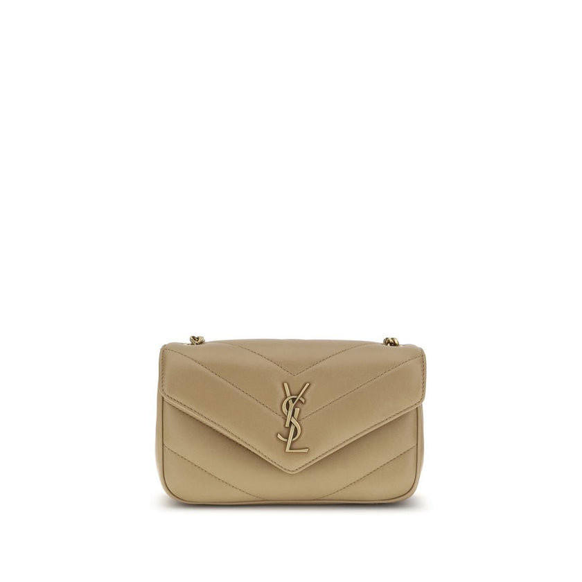 Beige Lamb Ovis Aries Aries Shoulder BagSaint Laurent’s Lou Lou lambskin Shoulder Bag is an elegant and sophisticated accessory. The quilted leather design is embellished with the iconic YSL logo plaque embossed on the front, while the front closure with