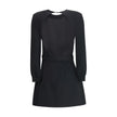 Black Viscose Cocktail DressSaint Laurent’s mini Dress is an elegant and structured design perfect for special occasions. Made with long sleeves and a round neckline, it features a refined button closure at the back of the neck, as well as a hidden hook-a