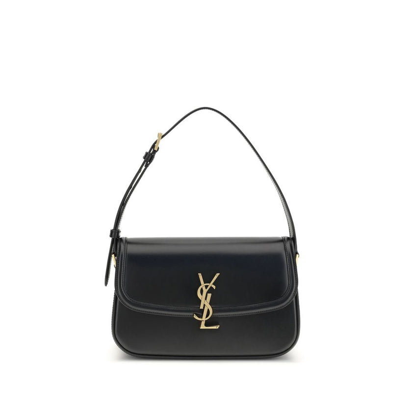 Black Calf Leather Bos Taurus Shoulder BagThe medium Solferino Shoulder Bag by Saint Laurent is an elegant reinterpretation of the iconic model, crafted in fine Box leather. Characterized by slightly rounded lines, it is distinguished by a sliding closure