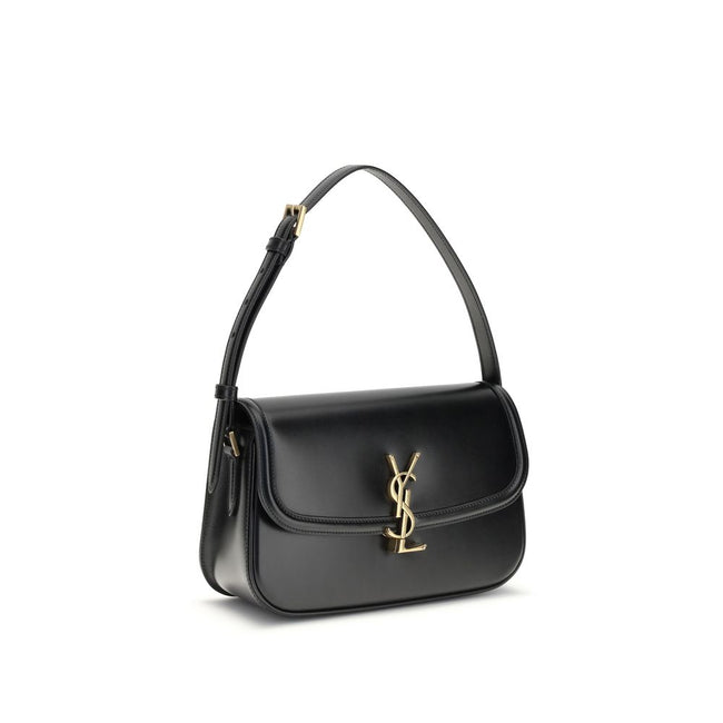 Black Calf Leather Bos Taurus Shoulder BagThe medium Solferino Shoulder Bag by Saint Laurent is an elegant reinterpretation of the iconic model, crafted in fine Box leather. Characterized by slightly rounded lines, it is distinguished by a sliding closure