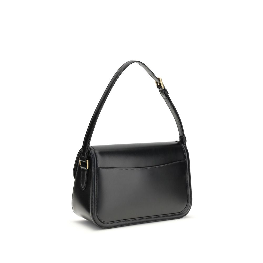 Black Calf Leather Bos Taurus Shoulder BagThe medium Solferino Shoulder Bag by Saint Laurent is an elegant reinterpretation of the iconic model, crafted in fine Box leather. Characterized by slightly rounded lines, it is distinguished by a sliding closure