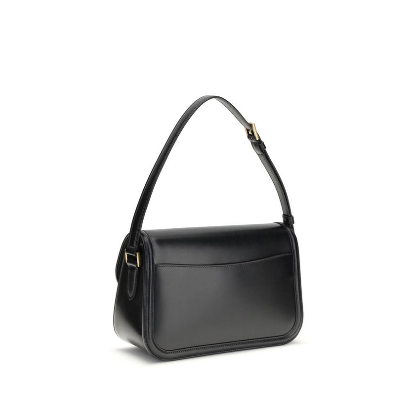 Black Calf Leather Bos Taurus Shoulder BagThe medium Solferino Shoulder Bag by Saint Laurent is an elegant reinterpretation of the iconic model, crafted in fine Box leather. Characterized by slightly rounded lines, it is distinguished by a sliding closure