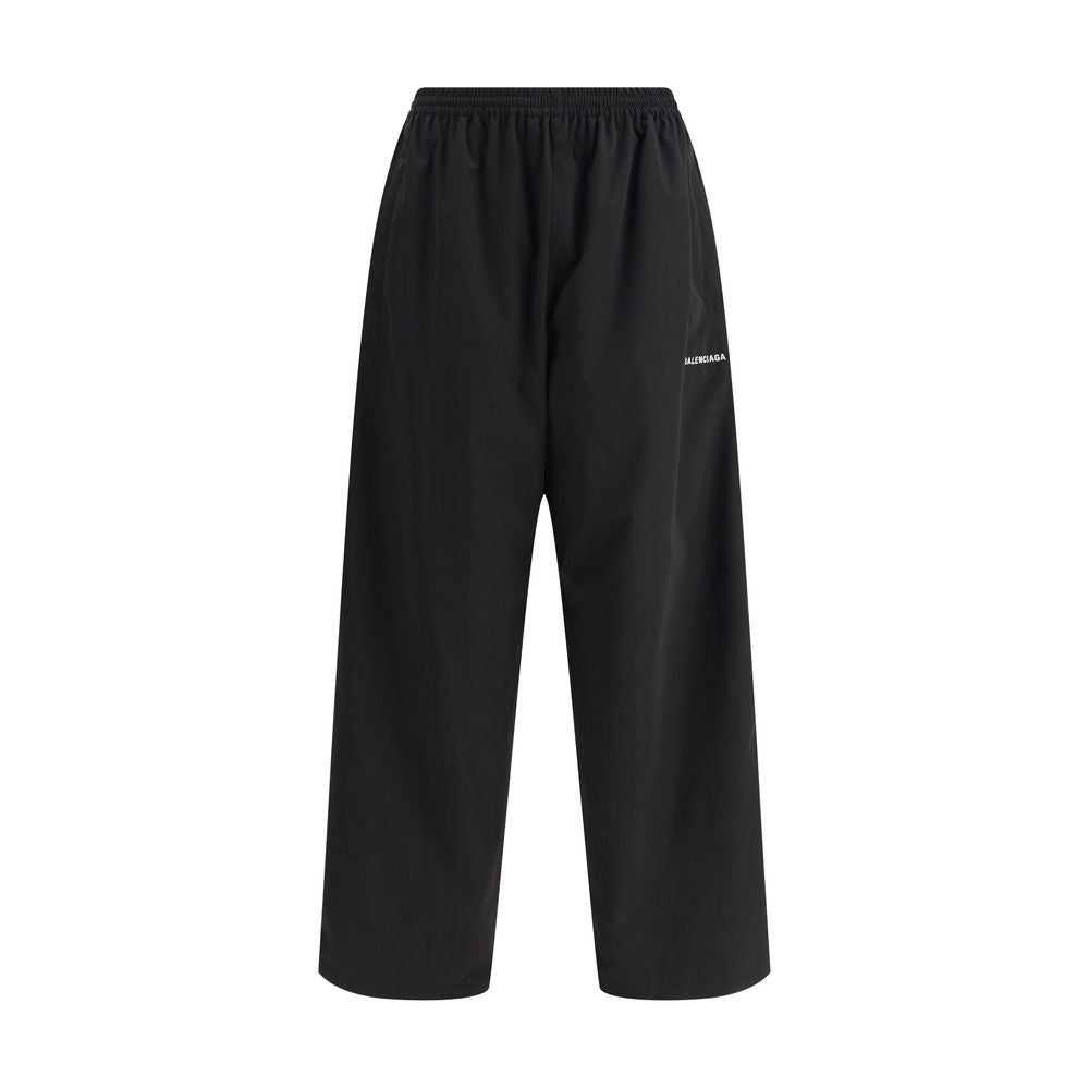 Black Polyester Casual PantsThe Sweatpants by Balenciaga combine comfort and minimalist style. Featuring an elasticized waistband and a straight, wide-leg silhouette, they offer a relaxed, contemporary fit. A straight hem completes the essential design, p