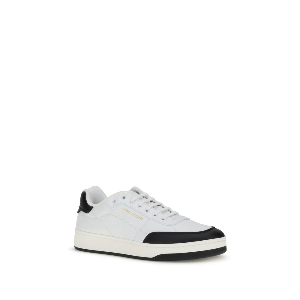 White Calf Leather Bos Taurus Low Top SneakersSaint Laurent’s SL61 Sneakers combine clean styling with refined details. Featuring a flat sole and lace-up closure, they feature logos on the side and heel, while the suede panel adds a touch of texture and s