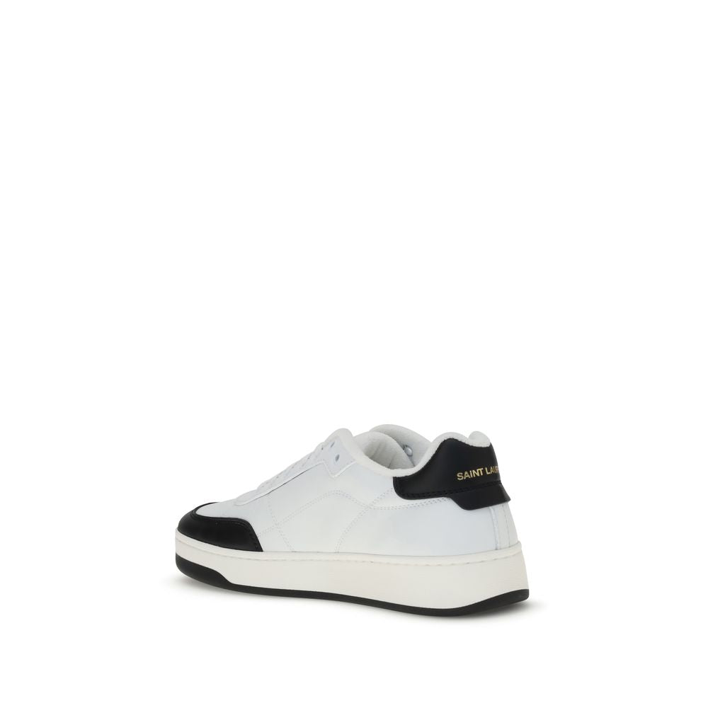 White Calf Leather Bos Taurus Low Top SneakersSaint Laurent’s SL61 Sneakers combine clean styling with refined details. Featuring a flat sole and lace-up closure, they feature logos on the side and heel, while the suede panel adds a touch of texture and s