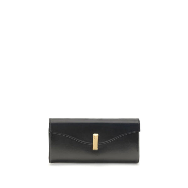 Black Leather Clutch Bag