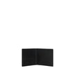 Black Calf Leather Bos Taurus WalletCalfskin Wallet by Saint Laurent, billfold design, interior card slots, bill compartment, iconic brand signature press-stamped on front, grained leather design. Season: AW25 Dimension: 11.5×11.5 Composition: 100% Calf L