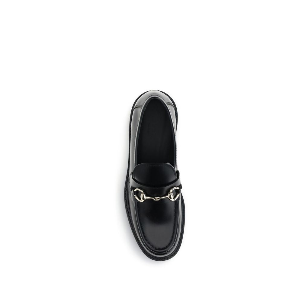 Mocassins à enfiler en cuir de veau noir Bos Taurus Gucci