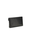 Black Calf Leather Bos Taurus Clutch BagThe Cassandre Large Envelope Clutch Bag by Saint Laurent is an elegant design with a front flap embellished with a silver logo. The magnetic snap-button closure ensures practicality, while the interior features a fl