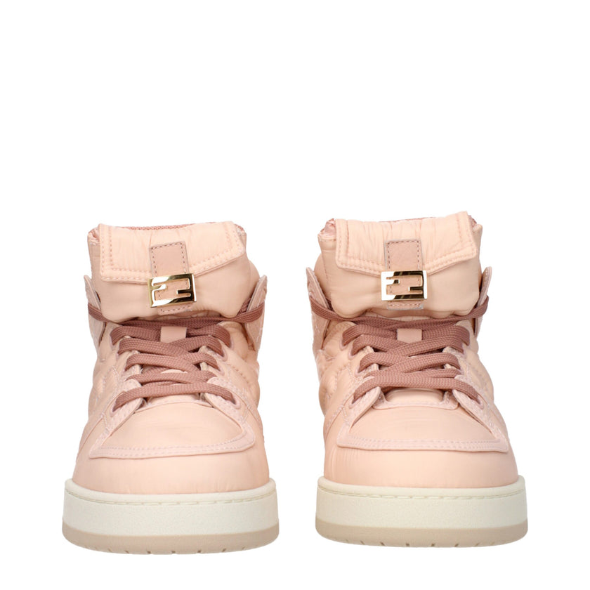 Pink Nylon High Top SneakersDescription: The product with MPN 8E8380ALIRF1JG9 and code F81205 nylon in pink is a sneakers designed by Fendi. It has features like front logo, side logo, back logo, front detail. Additional Info: Closing type: Lace up Closur