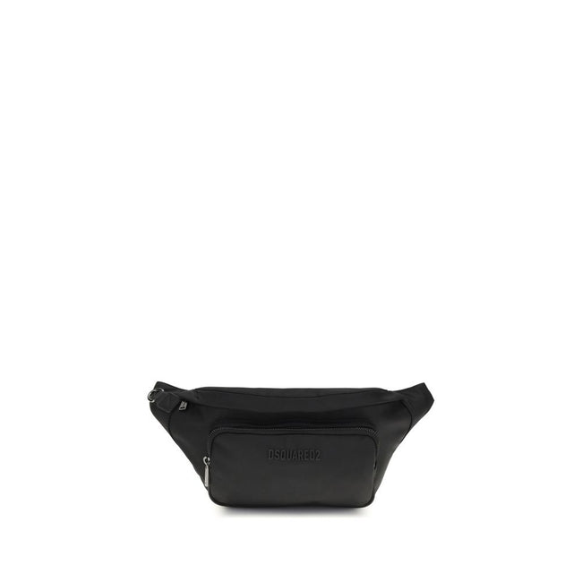Black Polyamide Shoulder BagThe Dsquared2 Urban Fanny Pack combines functionality and character in a compact, urban design. Featuring a zip closure, it has a practical front pocket and a back pocket, both with zips, to keep essentials always close at hand