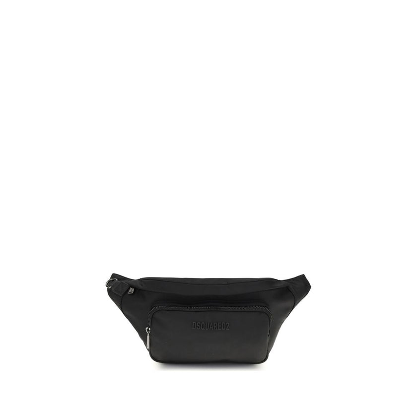 Black Polyamide Shoulder BagThe Dsquared2 Urban Fanny Pack combines functionality and character in a compact, urban design. Featuring a zip closure, it has a practical front pocket and a back pocket, both with zips, to keep essentials always close at hand