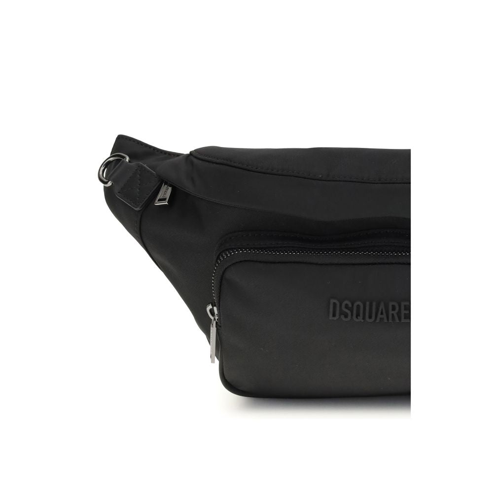 Black Polyamide Shoulder BagThe Dsquared2 Urban Fanny Pack combines functionality and character in a compact, urban design. Featuring a zip closure, it has a practical front pocket and a back pocket, both with zips, to keep essentials always close at hand