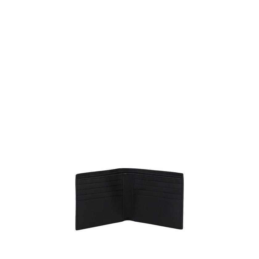 Black Calf Leather Bos Taurus WalletCalfskin Wallet by Saint Laurent, billfold design, plaque with iconic brand monogram embossed on front, card slot, bill slot. Season: AW25 Dimension: 12×12 Composition: 100% Calf Leather Bos Taurus MADE IN ITALYBlack Ca