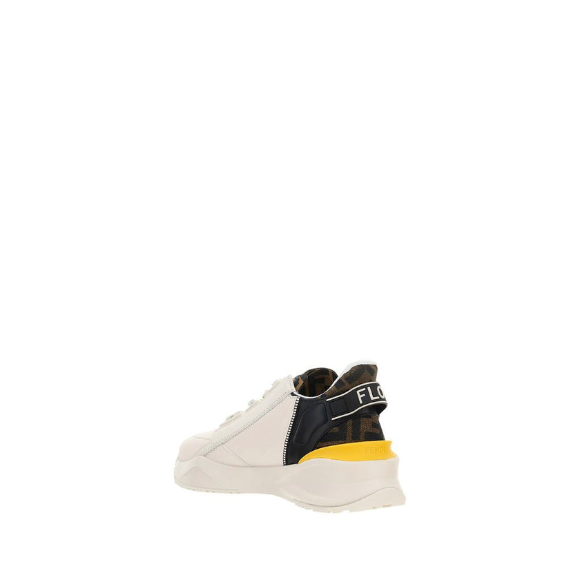 White Calf Leather Bos Taurus Athletic SneakersThe Fendi Flow Running Sneakers are a perfect balance between sporty style and distinctive design, designed for those seeking a bold and functional look. The structured sole on the heel offers excellent grip
