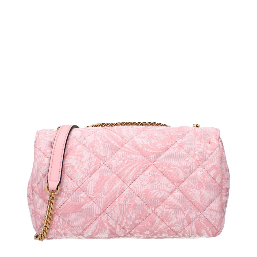 Pink Fabric Shoulder BagDescription: The product with MPN 10133521A159111P56V and code F84028 fabric in pink is a shoulder bags designed by Versace. It has features like front detail.Pink Fabric Shoulder Bag${tagsVersaceAulae Pink Fabric Shoulder Bag Vers