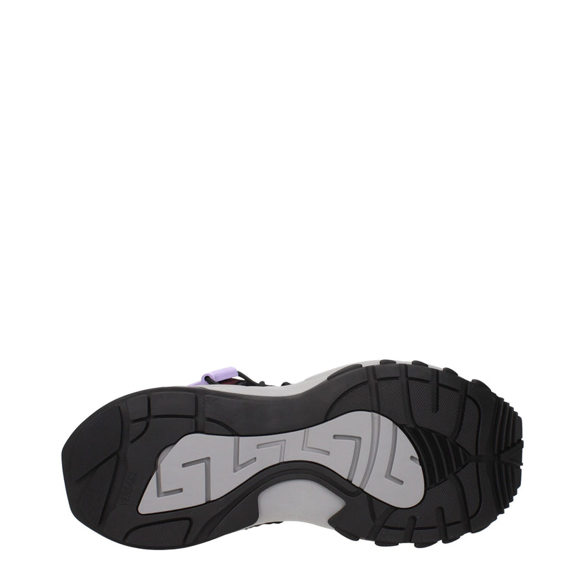 Multicolor Leather Athletic SneakersDescription: The product with MPN 10167111A126776G60P and code F84048 suede in multicolor is a sneakers designed by Versace. It has features like front logo, side logo, back logo.Multicolor Leather Athletic Sneakers${ta