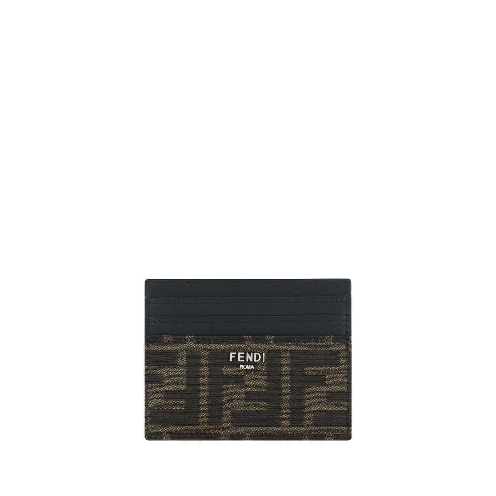 Brown Calf Leather Bos Taurus WalletThe Fendi Leather Card Holder is an elegant and practical accessory, perfect for those seeking a touch of luxury in their everyday life. It features card slots on the front and back, offering ample space to organize car