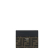 Brown Calf Leather Bos Taurus WalletThe Fendi Leather Card Holder is an elegant and practical accessory, perfect for those seeking a touch of luxury in their everyday life. It features card slots on the front and back, offering ample space to organize car