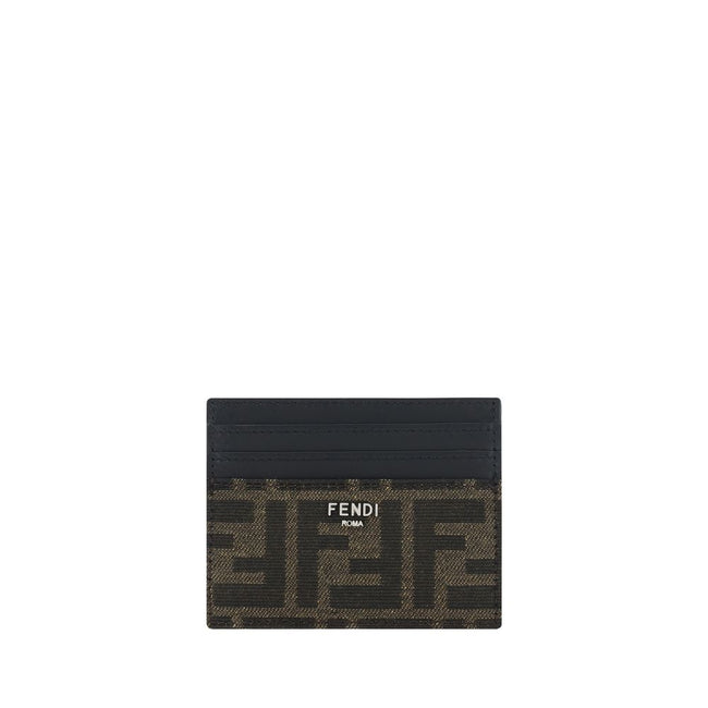 Brown Calf Leather Bos Taurus WalletThe Fendi Leather Card Holder is an elegant and practical accessory, perfect for those seeking a touch of luxury in their everyday life. It features card slots on the front and back, offering ample space to organize car