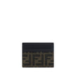 Brown Calf Leather Bos Taurus WalletThe Fendi Leather Card Holder is an elegant and practical accessory, perfect for those seeking a touch of luxury in their everyday life. It features card slots on the front and back, offering ample space to organize car