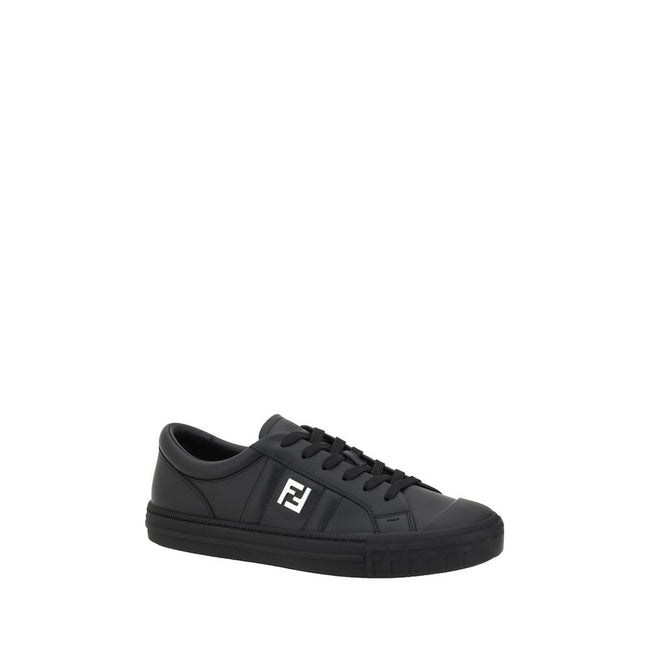 Black Calf Leather Bos Taurus Athletic SneakersThe Fendi Domino leather Sneakers are a contemporary interpretation of the classic sports model, designed for those seeking a balance between comfort and luxury. The upper closure with laces allows for an adj
